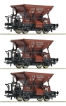 Roco 6600265 - H0 - 3-tlg. Set: Schotterwagen Talbot, DRB, Ep. II